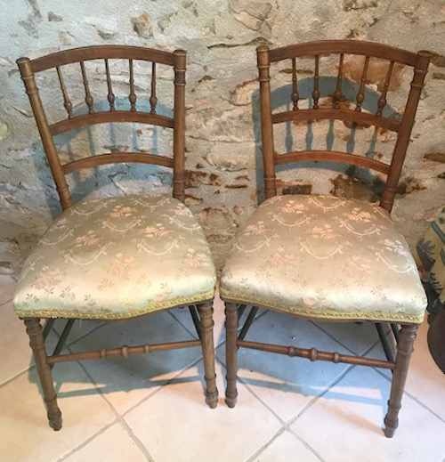 pair of louis SVI bedroom chairs